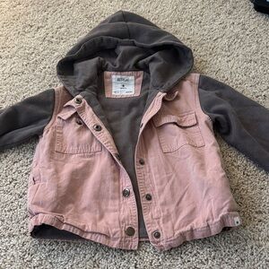 art class Pink and Charcoal Jean Jacket